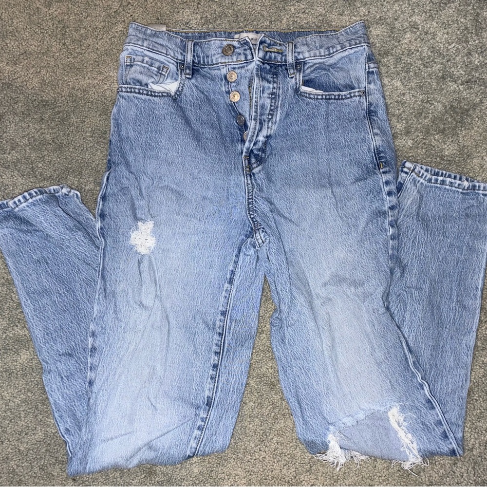 PacSun Light Blue High Rise Distressed Jeans